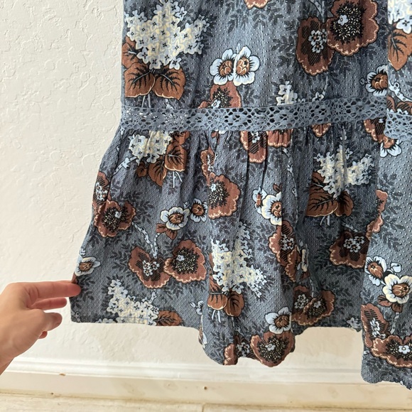 Sea New York Lucinda Seersucker Flutter Sleeve High Neck Ruffle Midi Dress - Picture 5 of 16